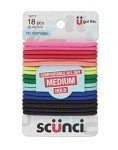 Scunci Colorful No-Damage Hair Ties, 18 Pack