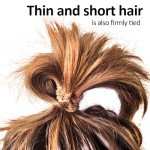 12-Pack Extra Long Spiral Hair Ties - Brown