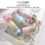 100PCS Soft Cotton Ponytail Holders in Morandi Colors