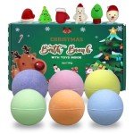 Christmas Bath Bombs with Fun Squishy Toys - 6 Pack