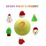 Christmas Bath Bombs with Fun Squishy Toys - 6 Pack