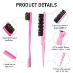 12-Piece Hair Brush Set with Teasing Combs