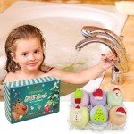 Christmas Bath Bombs with Fun Squishy Toys - 6 Pack