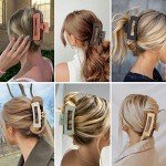 Big Hair Claw Clips Set - 6 Pieces