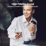 USB C Headphones for iPhone 15, 2-Pack Type C USB C Earbuds Wired with Mic & Volume Control HiFi Stereo Earphones Compatible with iPhone 15/15 Pro/15 Pro Max, iPad Pro, Most USB C Jack Device,White