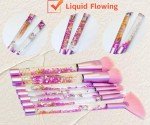 Unicorn Glitter Makeup Brushes Set - 7 Pieces