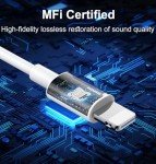 Lightning Headphones, 2 Packs-for iPhone Earbuds Wired Earphones Nosie Reduction Built-in Microphone & Volume Control Headsets Compatible with iPhone 14/13/12/11/XR/XS/X/8/7/SE/Pro/Pro Max - White