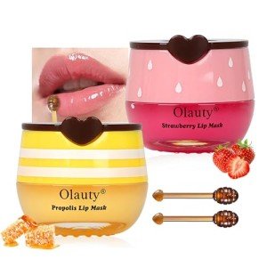 Bee Lip Balm Set: Honey & Strawberry Flavor