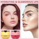 Bee Lip Balm Set: Honey & Strawberry Flavor