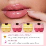 Bee Lip Balm Set: Honey & Strawberry Flavor
