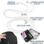 LUDOS FEROX Wired Earbuds in-Ear Headphones, 5 Year Warranty, Earphones with Microphone, Noise Isolation Corded for 3.5mm Jack Ear Buds for iPhone, Samsung, Computer, Laptop, Kids, School Students