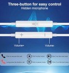 Lightning Headphones, 2 Packs-for iPhone Earbuds Wired Earphones Nosie Reduction Built-in Microphone & Volume Control Headsets Compatible with iPhone 14/13/12/11/XR/XS/X/8/7/SE/Pro/Pro Max - White