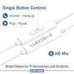 LUDOS FEROX Wired Earbuds in-Ear Headphones, 5 Year Warranty, Earphones with Microphone, Noise Isolation Corded for 3.5mm Jack Ear Buds for iPhone, Samsung, Computer, Laptop, Kids, School Students