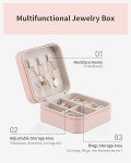 Small Pink Travel Jewelry Organizer Box for Women
