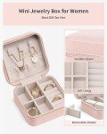 Small Pink Travel Jewelry Organizer Box for Women