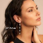 Chic 14k Gold Pearl Drop Earrings for Women