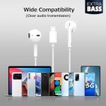 Apple Earbuds, [MFi Certified] 2Pack iPhone Wired Earphones (Built-in Microphone & Volume Control) Noise Canceling Isolating Headphones for iPhone 14/13/12/11/SE/X/XR/XS/8/7