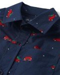 Boys' Christmas Truck Print Button Down Shirt