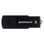 SIMMAX 5Pcs 8GB USB Flash Drive USB 2.0 Flash Drive Memory Stick Fold Storage Thumb Stick Pen Swivel Design(Five Mixed Colors: Black Blue Green Purple Red)(Mix Color1)