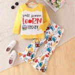 Toddler Girl Graphic Top & Flared Pants Set