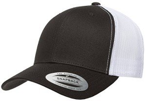 Classic Black/White Trucker Cap by Yupoong
