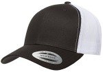 Classic Black/White Trucker Cap by Yupoong