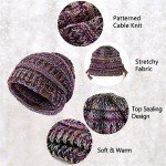 Cozy Purple Slouchy Beanie Hat for Women