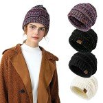 Cozy Purple Slouchy Beanie Hat for Women