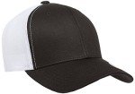 Classic Black/White Trucker Cap by Yupoong