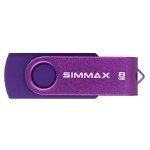SIMMAX 5Pcs 8GB USB Flash Drive USB 2.0 Flash Drive Memory Stick Fold Storage Thumb Stick Pen Swivel Design(Five Mixed Colors: Black Blue Green Purple Red)(Mix Color1)