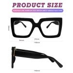 Oversized Square Blue Light Glasses for Women