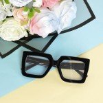 Oversized Square Blue Light Glasses for Women