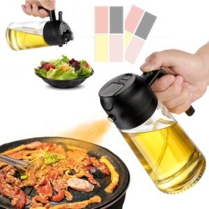 Olive Oil Sprayer and Dispenser with Stickers