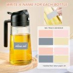 Olive Oil Sprayer and Dispenser with Stickers