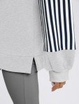 Stylish Striped V-Neck Oversized Sweatshirt for Fall