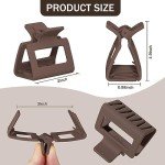 6 Pack Medium Rectangle Claw Clips for Hair