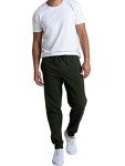 Men's Fleece Joggers with Pockets - Green
