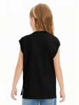Girls' Oversized V-Neck Knit Tank Top
