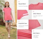 Girls' Striped Color Block Tunic Top - Pink