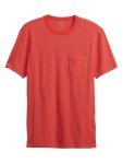 GAP Men's Pocket Crew T-Shirt - Fire Coral