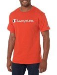 Champion Men's Classic Script Logo Tee - Spicy Orange