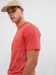 GAP Men's Pocket Crew T-Shirt - Fire Coral
