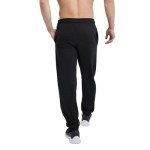 Men's Black Jersey Sweatpants with Closed Bottom