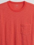 GAP Men's Pocket Crew T-Shirt - Fire Coral