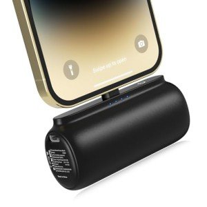 HUAENG Portable Charger for iPhone, 5500mAh Plug in Ultra-Compact Power Bank Small Battery Pack Phone Charger Compatible with iPhone 14 13 12 11 Pro Max XR XS X 8 7 6 Airpods-Black