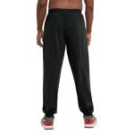 Men's Black Jersey Sweatpants with Closed Bottom