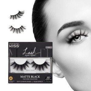 KISS Matte Black Faux Mink False Eyelashes