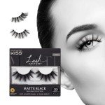 KISS Matte Black Faux Mink False Eyelashes