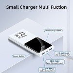 Portable Charger 10000mAh, Power Bank 22.5W Fast Charge, Slim Battery Backup with USB C in/Out, LCD Display External Battery Pack Compatible with iPhone 16 15 14 13 12, Samsung, Google, Android etc