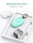 GagaKing Portable Charger for Apple Watch, 1400mAh Keychain Wireless iWatch Power Bank, Battery Pack for Apple Watch Series 10 9 8 7 6 5 4 3 2 1 SE Ultra 2 Fast Charging Travel Car Chargers (Blue)